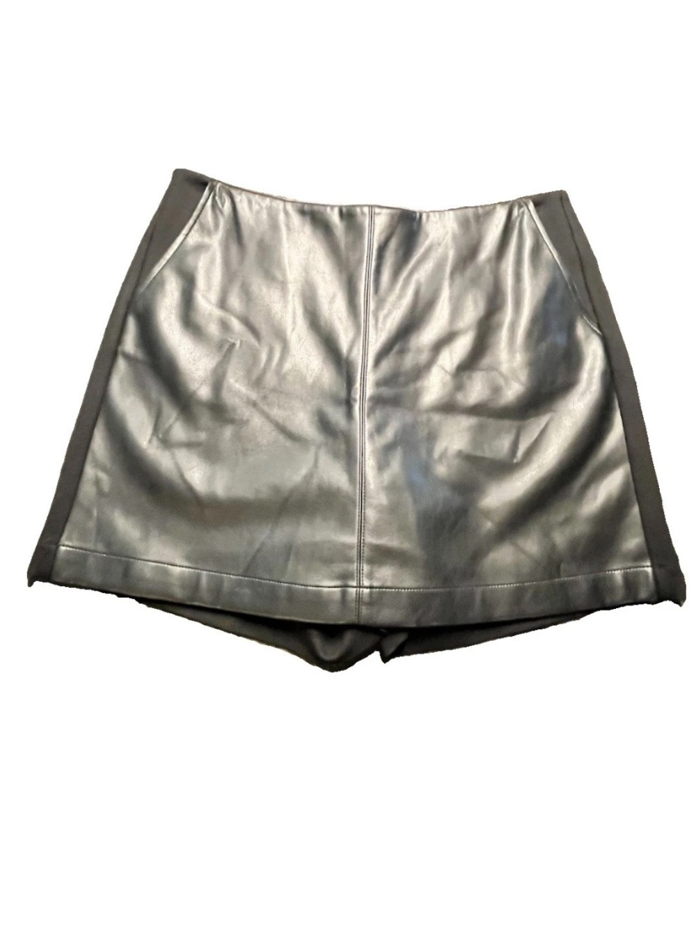 Cabi Faux Black Leather Skort, 10